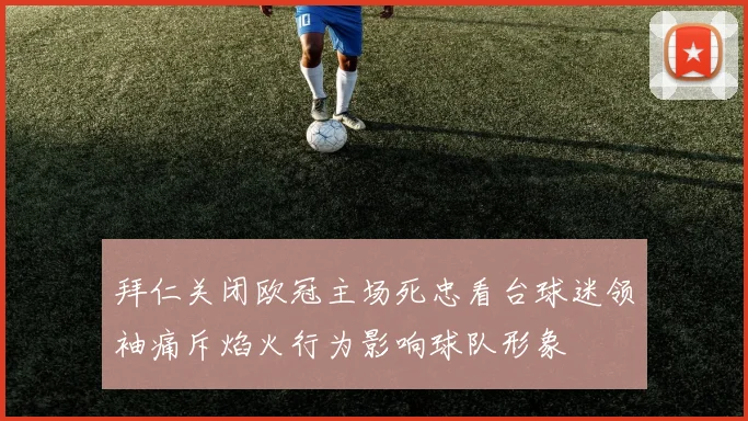 拜仁关闭欧冠主场死忠看台球迷领袖痛斥焰火行为影响球队形象
